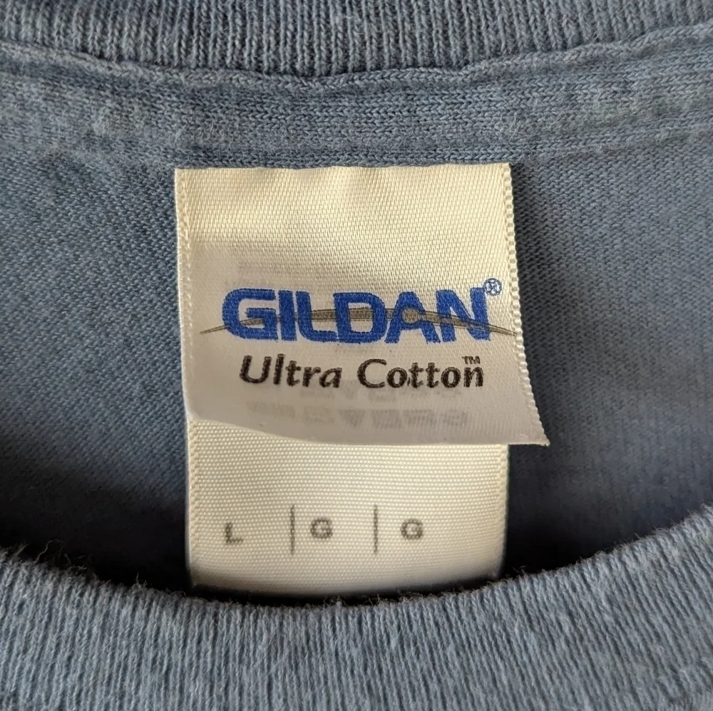 Gildan Colorado 14ers Mountains List Short Sleeve T-Shirt Unisex Large Blue